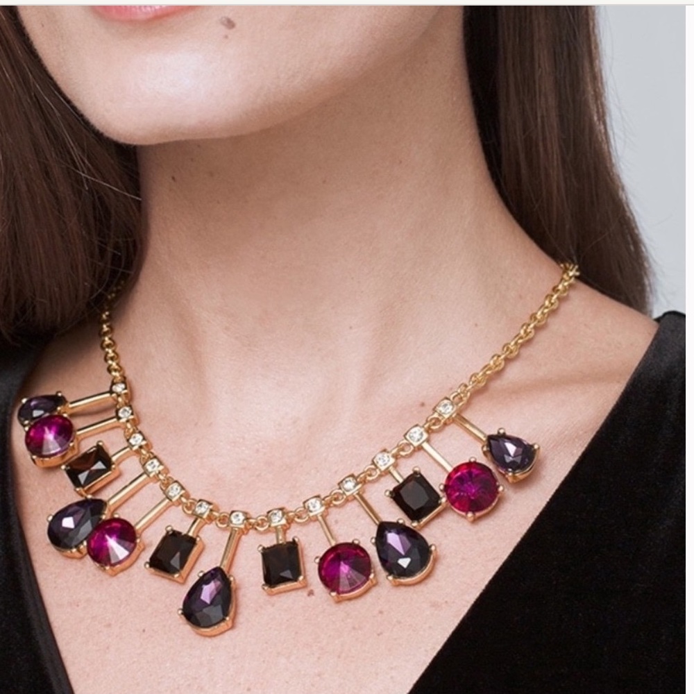 WHBM MIXED STONE STATION NECKLACE